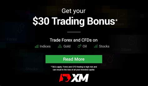 XM FREE 30 USD Bonus. No Deposit Required..